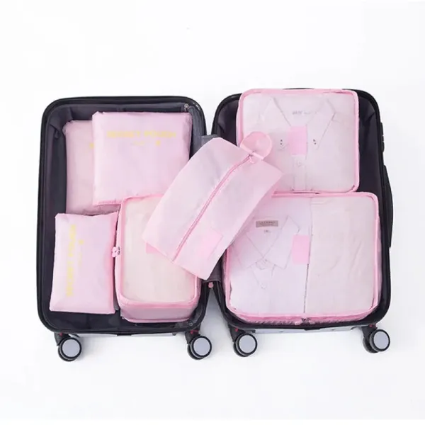 Design Packing Cubes Set Pink Travel Organizers Travel Bags - 1