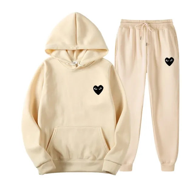 Comme des Garçons Play Pink Heart Hoodie and Sweatpants Set - 32