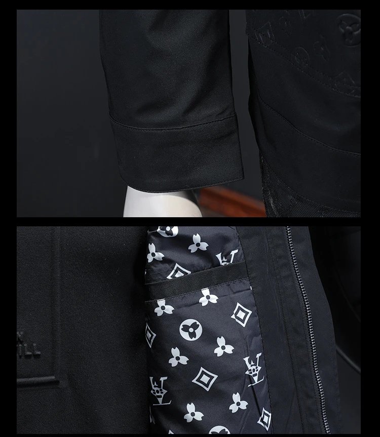 Design Embossed Logo Panel White Jacket Outerwear Jacket - 11