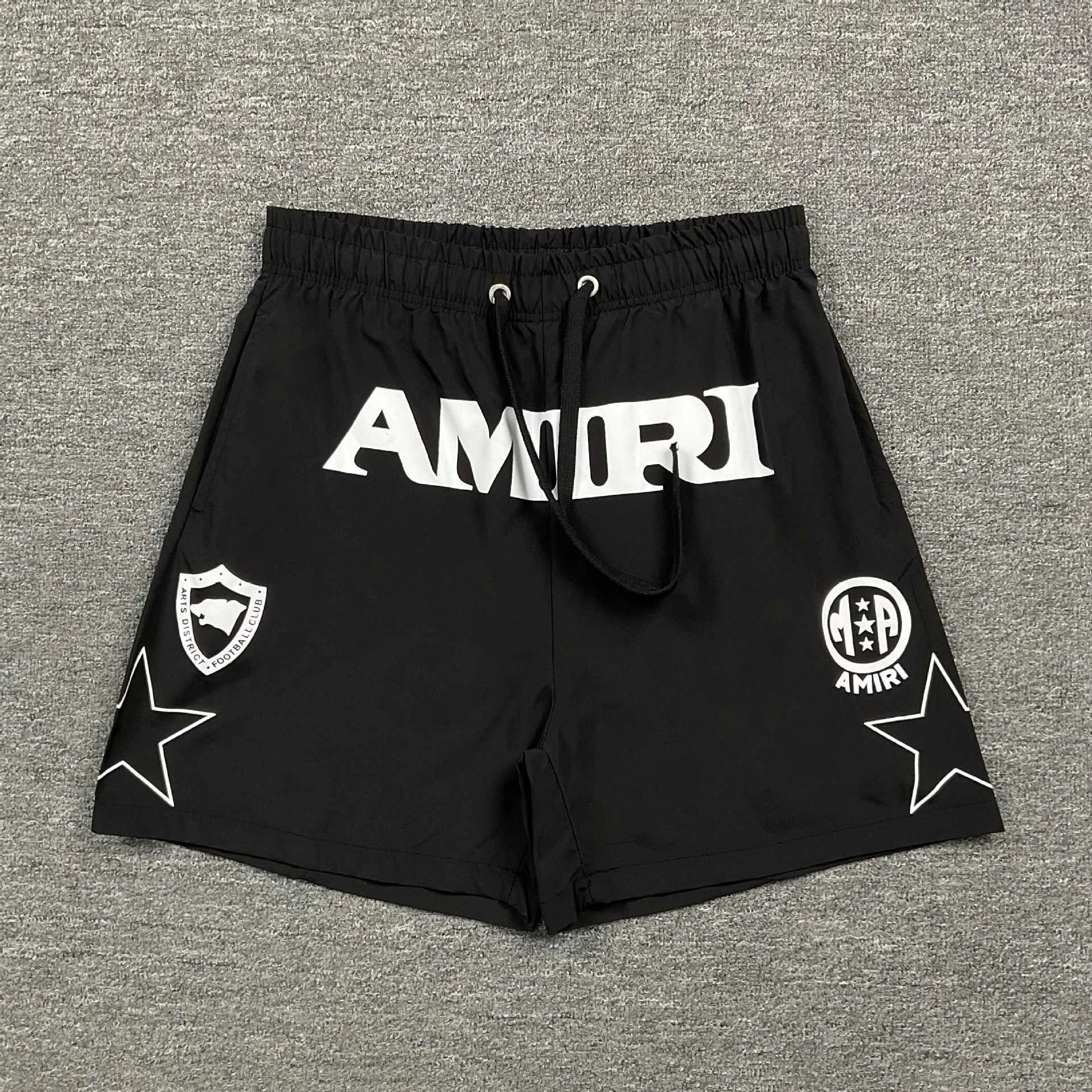 Amiri Logo Print Swim Shorts Black - 8