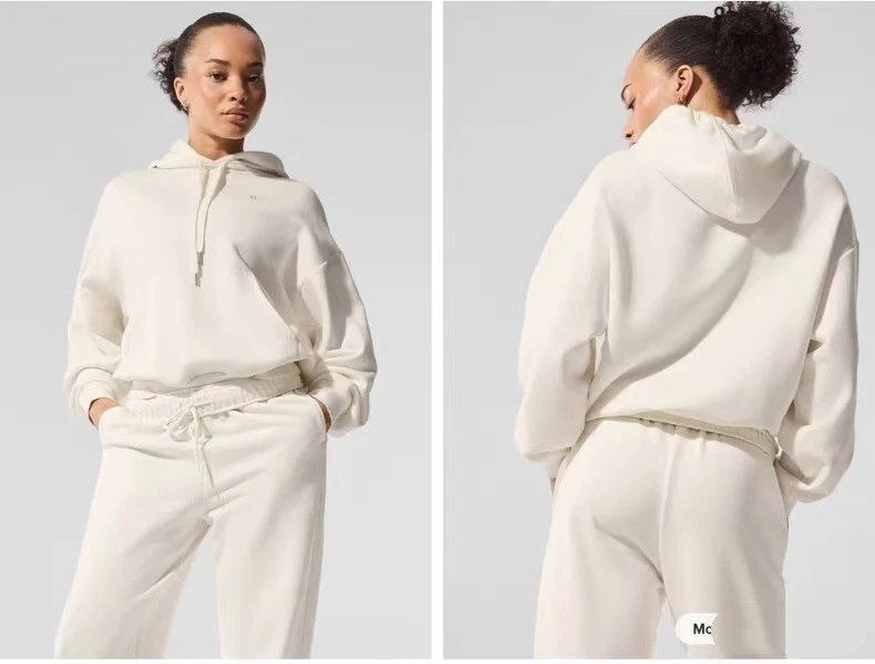 McQ Alexander McQueen Cropped Hoodie and Sweatpants Set Off-White - 8
