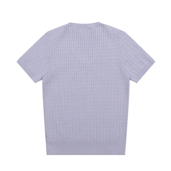 Polo Ralph Lauren Cable Knit Short Sleeve Cardigan Light Blue - 34