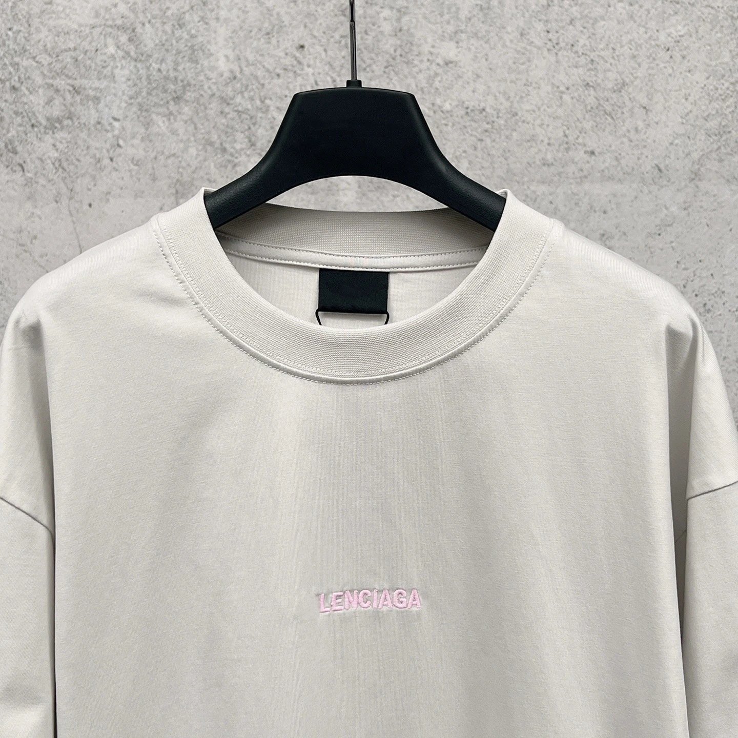 Balenciaga Logo Embroidered Off-White T-Shirt - 11