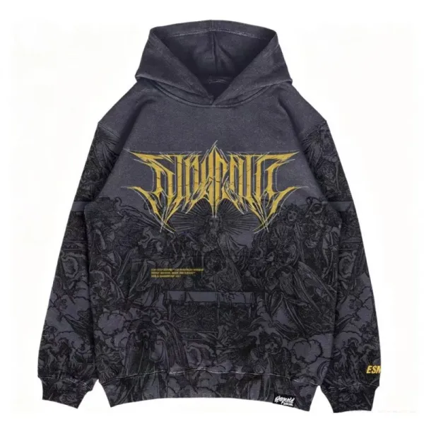 Hellstar Studios Dystopia Graphic Hoodie Black - 1