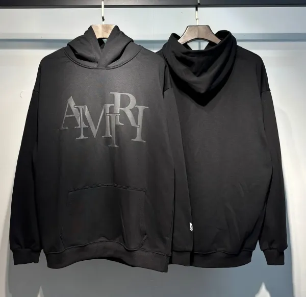 Amiri Hollywood Logo Hoodie Black - 11
