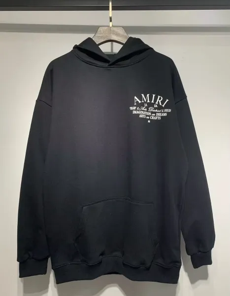 Amiri Hollywood Logo Hoodie Black - 30