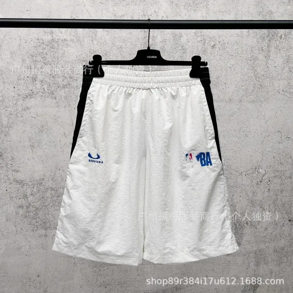 Balenciaga x NBA Logo Shorts White - 1