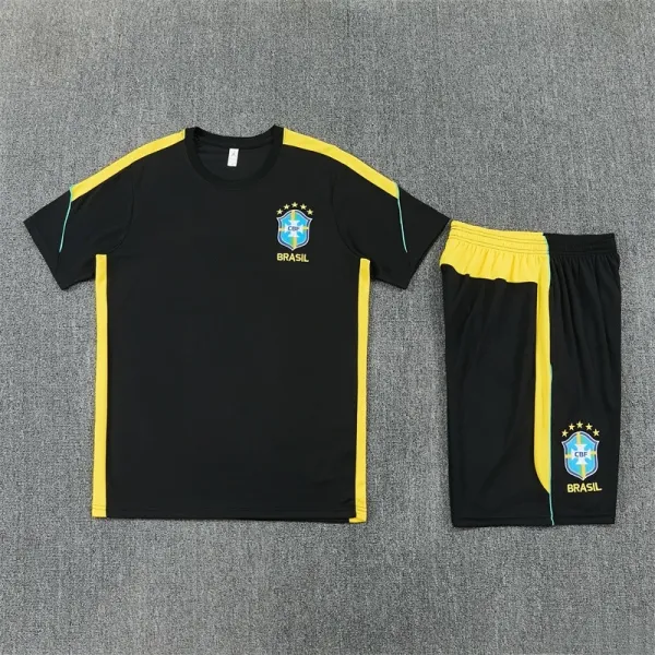 CBF Brazil Training Set Black Yellow Sportswear - 1