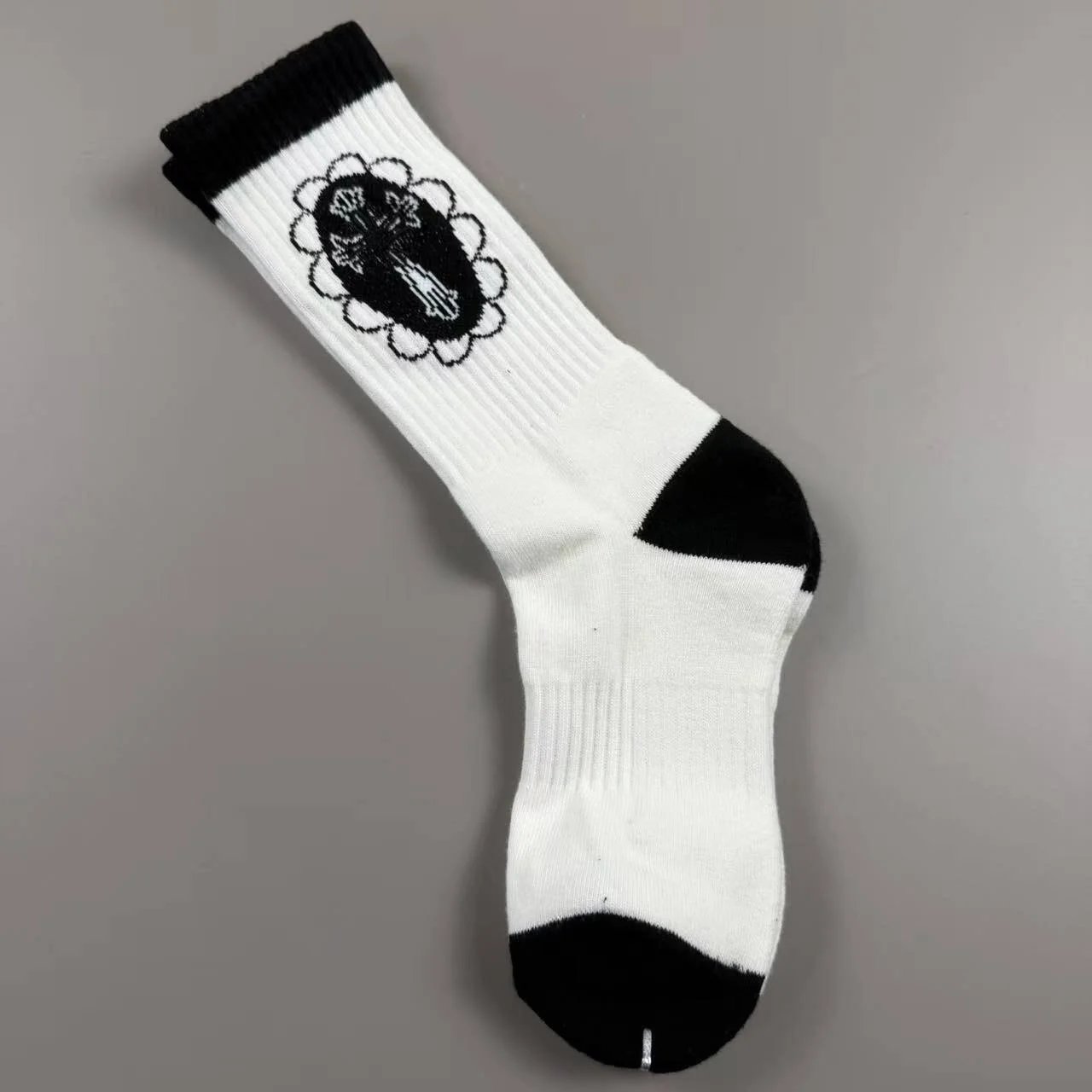 Chrome Hearts Crew Socks White / Black - 4