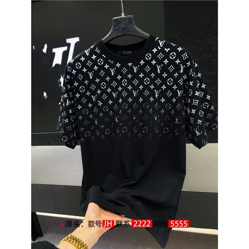 Louis Vuitton Monogram Gradient Print T-Shirt Black - 1