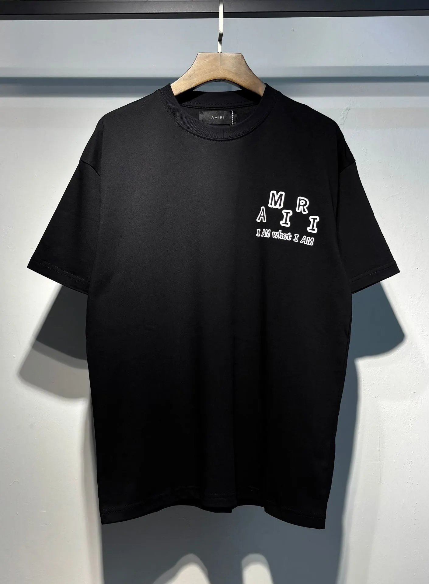 Design MR AII I AM What I AM Graphic T-Shirt Black and White - 13