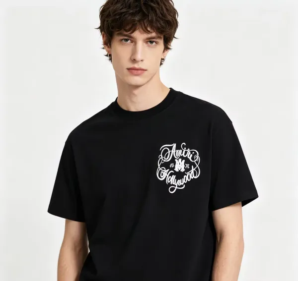 Amiri Logo Embroidered White T-Shirt - 9