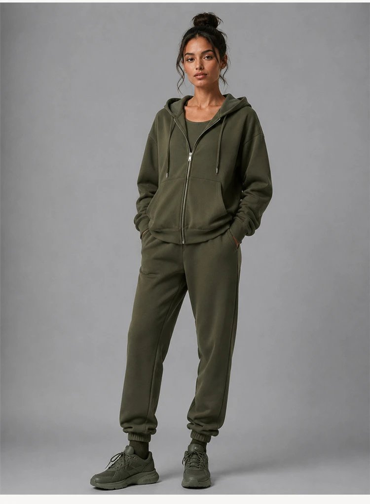 Design Black Oversized Zip-Up Hoodie with Kangaroo Pocket Hoodie - 20