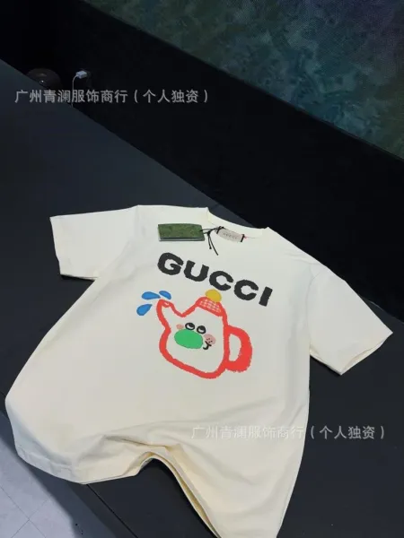 Gucci Cat Print T-Shirt Beige - 7