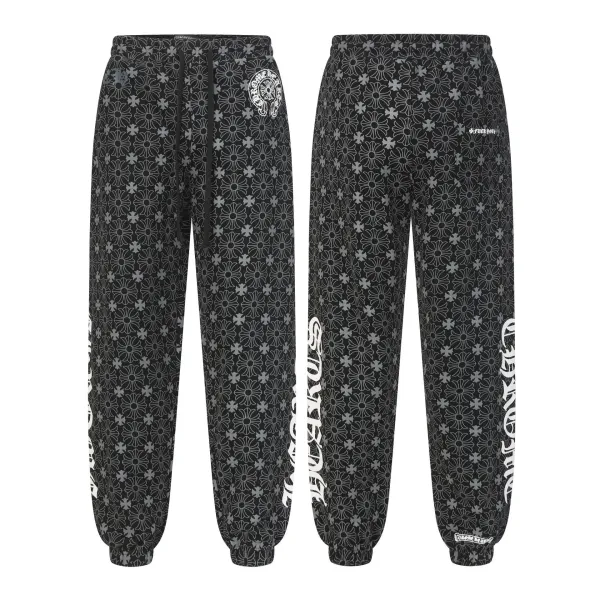 Chrome Hearts Daisy Print Sweatpants Black - 1