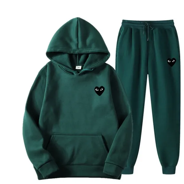 Comme des Garçons Play Pink Heart Hoodie and Sweatpants Set - 8