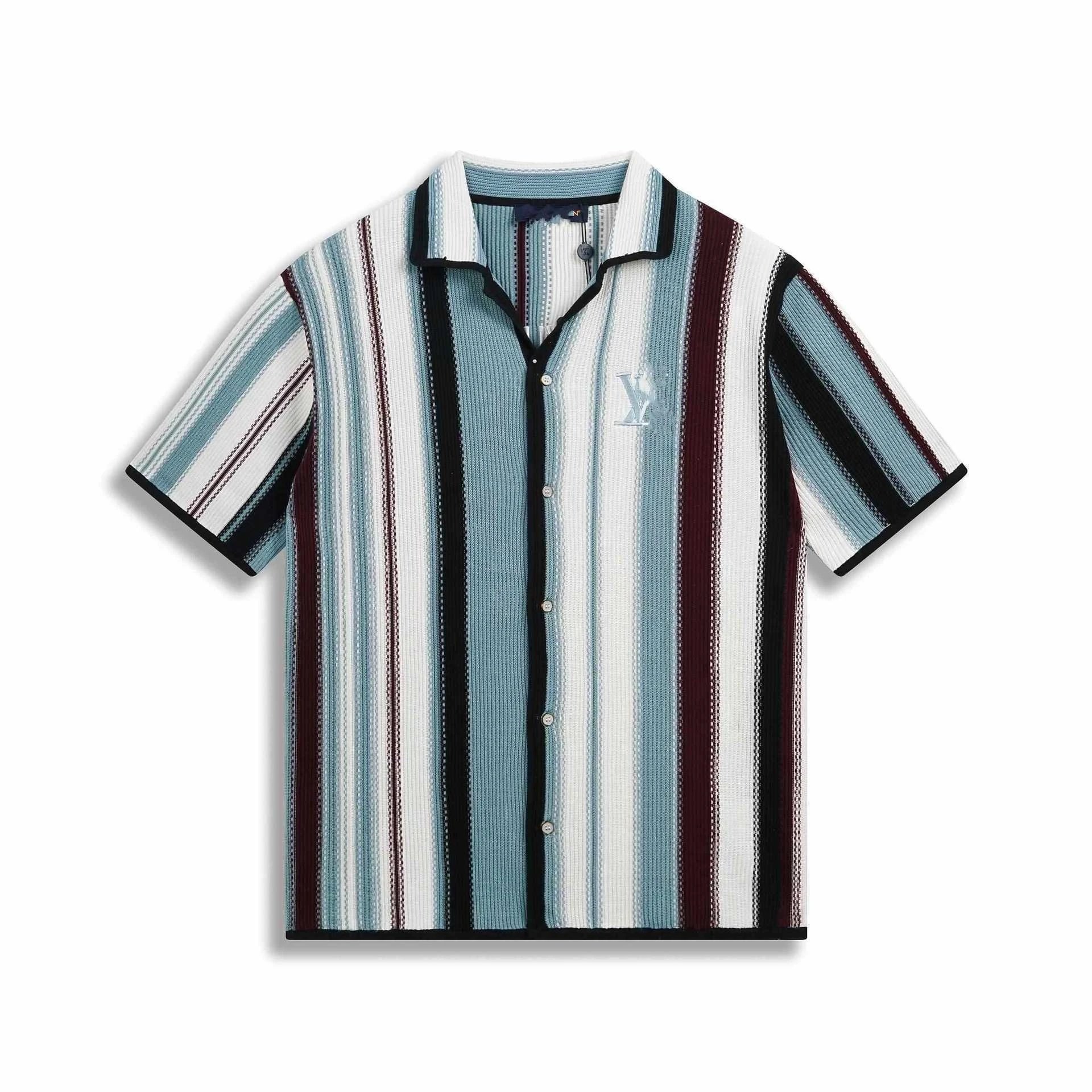 Louis Vuitton Striped Knit Polo Shirt Multicolor