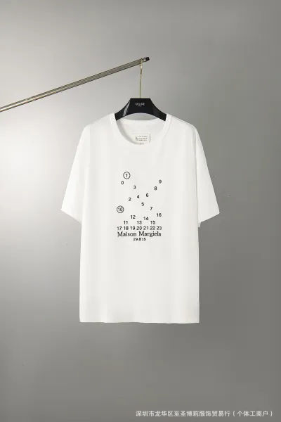 Maison Margiela Numeric Print Black T-Shirt - 19