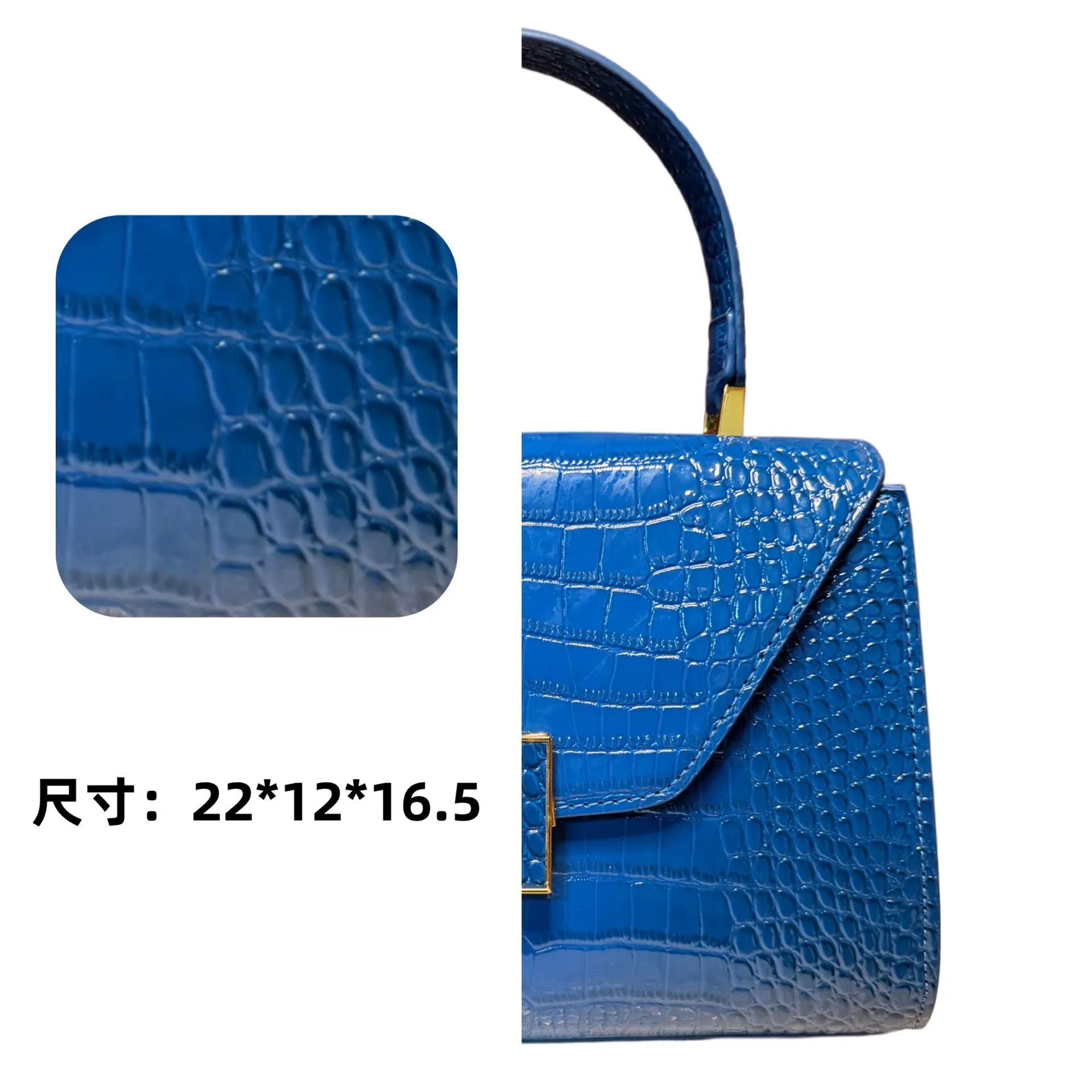 Design Croc-Embossed Flap Handbag Pink - 2
