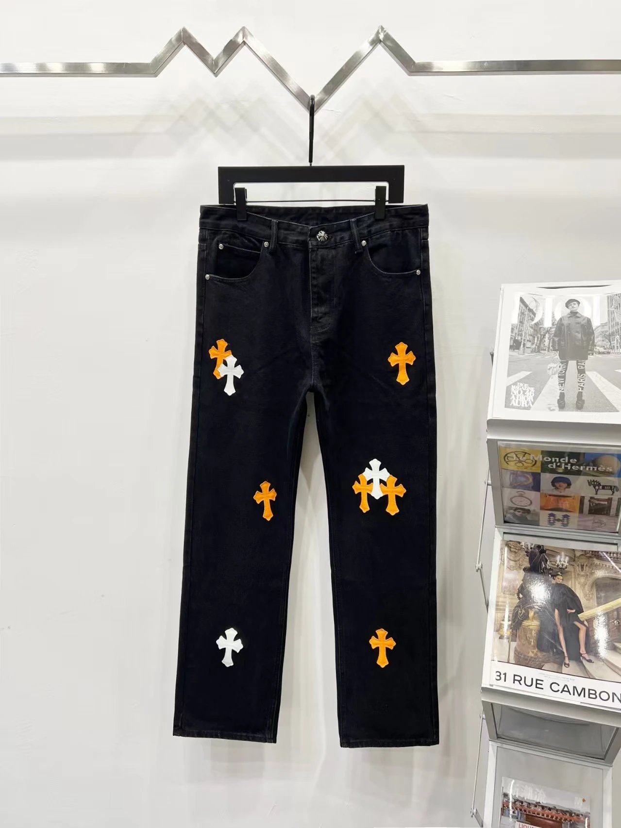 Chrome Hearts Cross-Embellished Black Jeans - 13