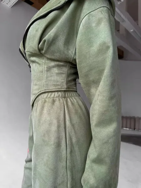 Design Pink Zip-Front Hooded Jumpsuit Sets - 13