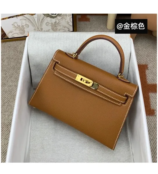 Hermès Kelly 25cm Epsom Black Gold Hardware Handbag - 30