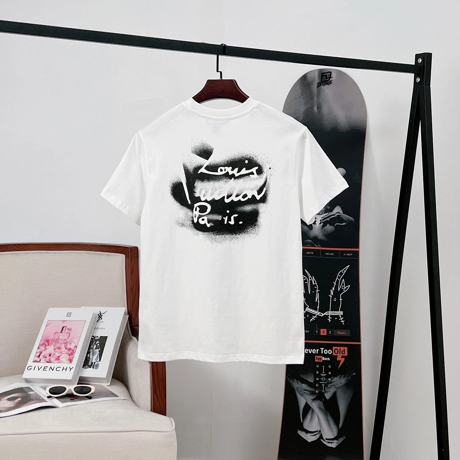 Louis Vuitton Spray Paint Paris T-Shirt White Tops.t Shirts - 9