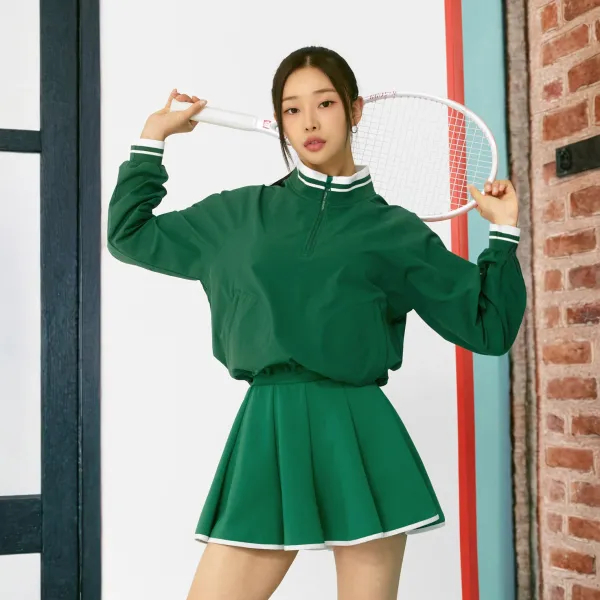 Design Tennis Set Green White Sporty Activewear - 1