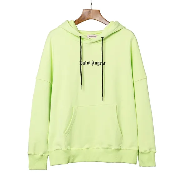 Palm Angels Long Sleeve Spirit Jersey Lime Green Tops - 23