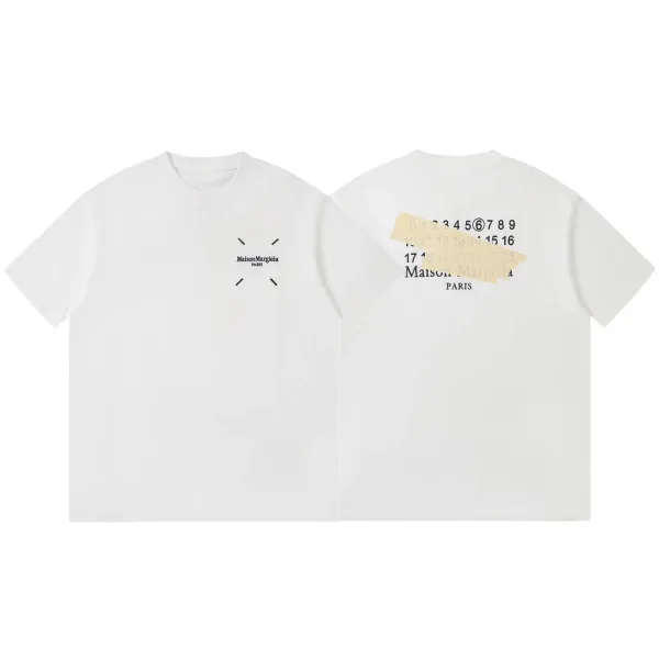 Maison Margiela Numeric Print Black T-Shirt - 20
