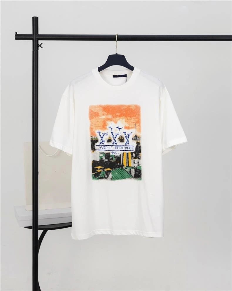 Design Sunglasses Print White T-Shirt - 4