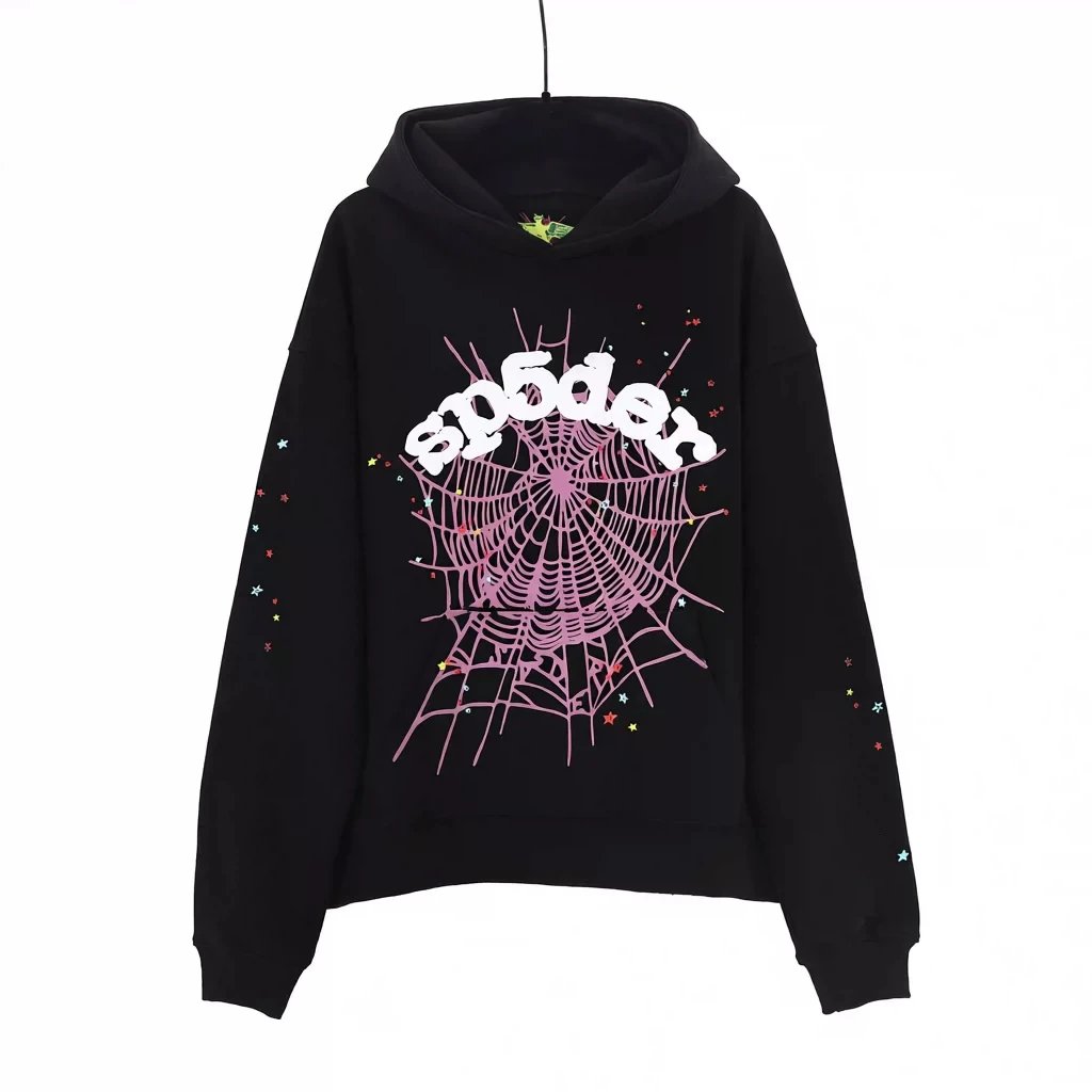 SP5DER Super Five Pink Graphic Hoodie - 7