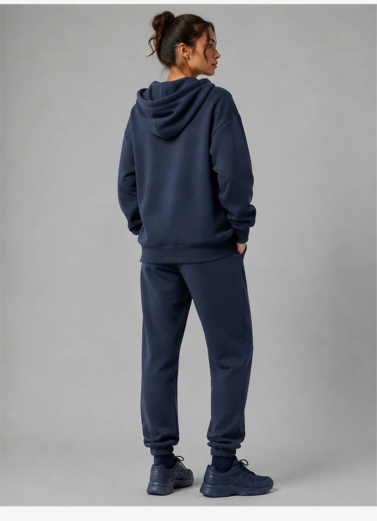 Design Black Oversized Zip-Up Hoodie with Kangaroo Pocket Hoodie - 18