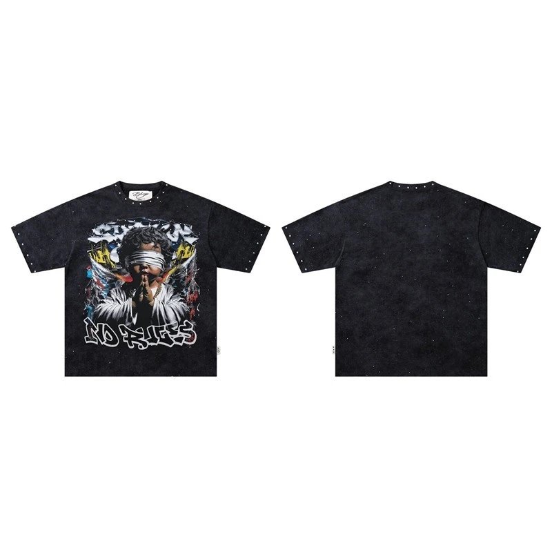 Design Livin My Life Graphic Print Black T-Shirt - 5