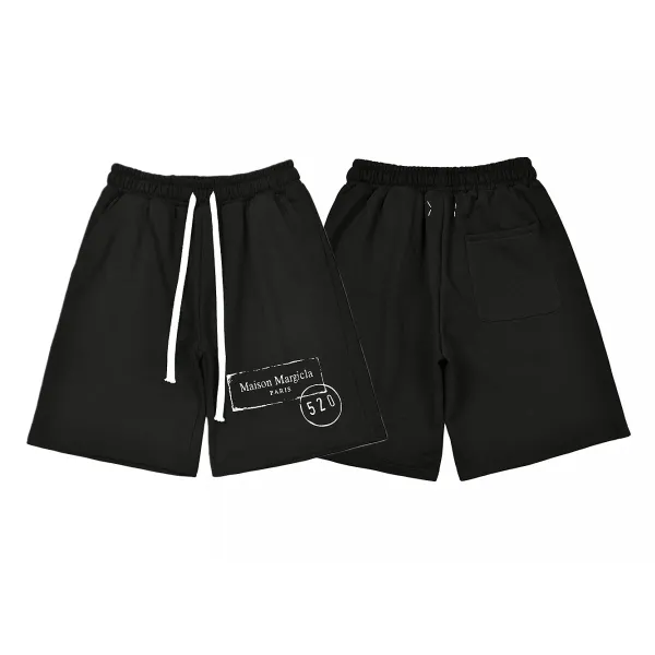 Maison Margiela 520 Logo Drawstring Shorts Black - 1