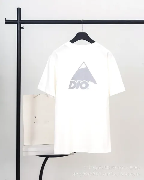 Dior Mountain Logo Graphic T-Shirt White - 1