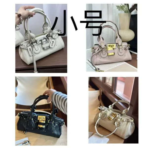 Chloé Paddington Small Handbag in White, Pink, Black, and Cream - 1
