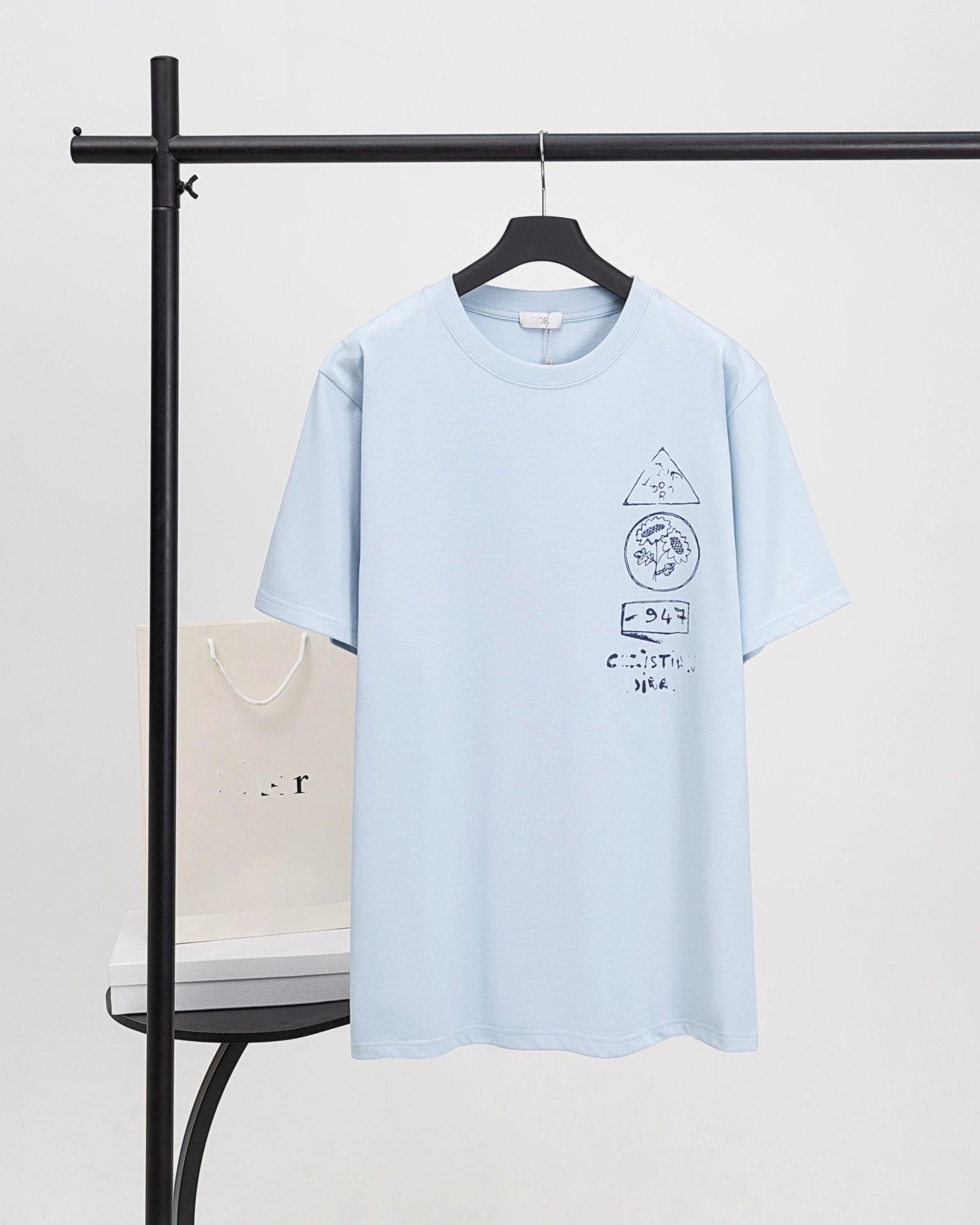 Dior x Christiaan 1947 Sketch Print White T-Shirt - 6