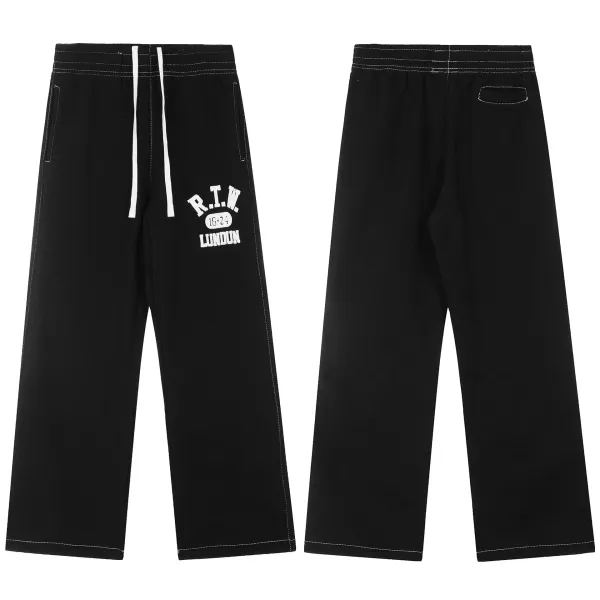Design Logo Sweatpants Black - 32