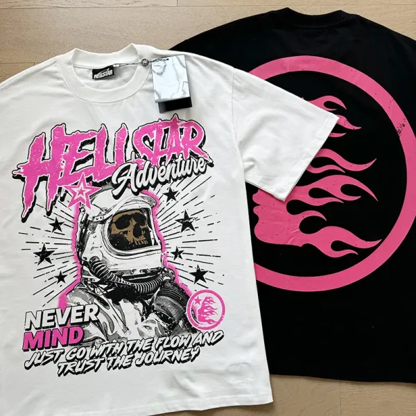 Hellstar Adventure Astronaut Pink Graphic T-Shirt - 1