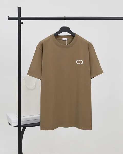 Dior CD Logo Embroidered Fuchsia T-Shirt - 4