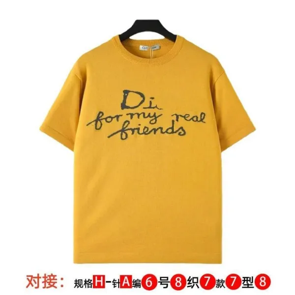 Dior Di For My Real Friends Knit T-Shirt Gray - 15