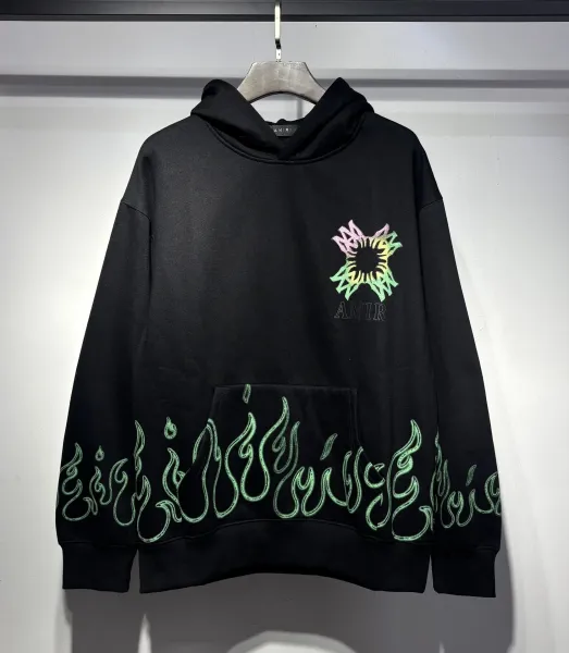 Amiri Hollywood Logo Hoodie Black - 7