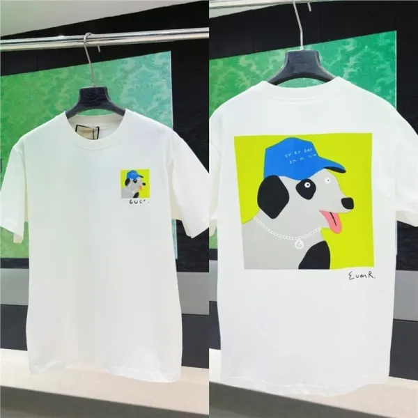 Gucci x Evan R. Dog Print T-Shirt White - 1