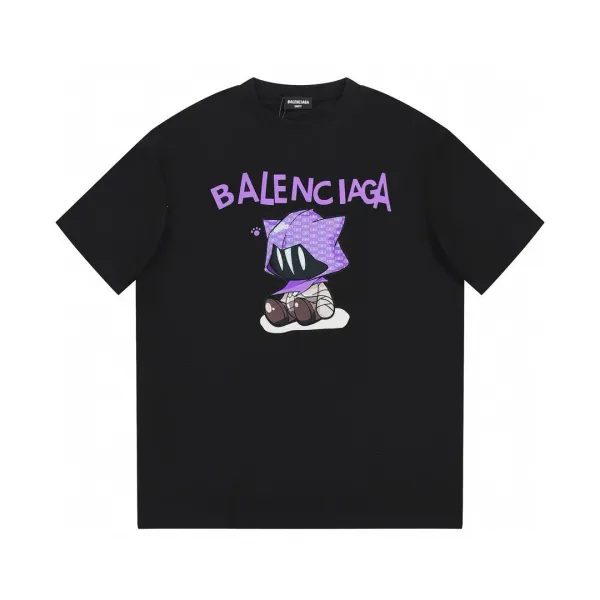Balenciaga x UNKOWN Character Graphic T-Shirt Black - 1
