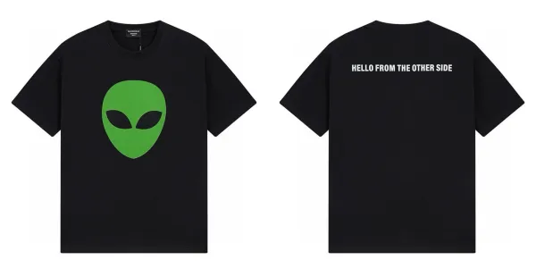 Balenciaga Distorted Logo Black T-Shirt - 16