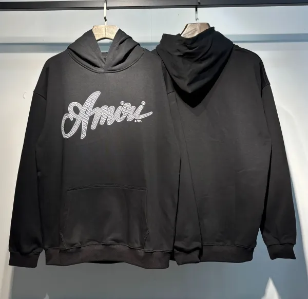 Amiri Hollywood Logo Hoodie Black - 16