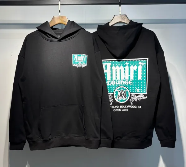Amiri Hollywood Logo Hoodie Black - 19