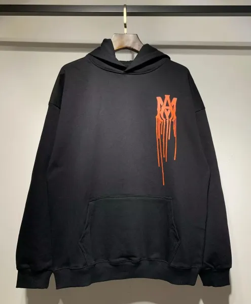 Amiri Hollywood Logo Hoodie Black - 38