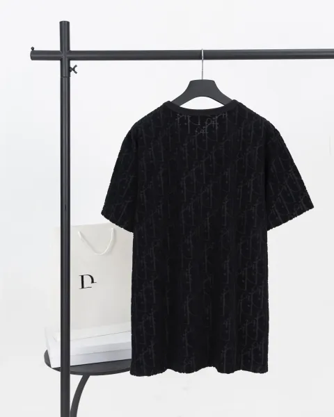 Dior Oblique Jacquard T-Shirt Navy - 4